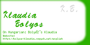 klaudia bolyos business card